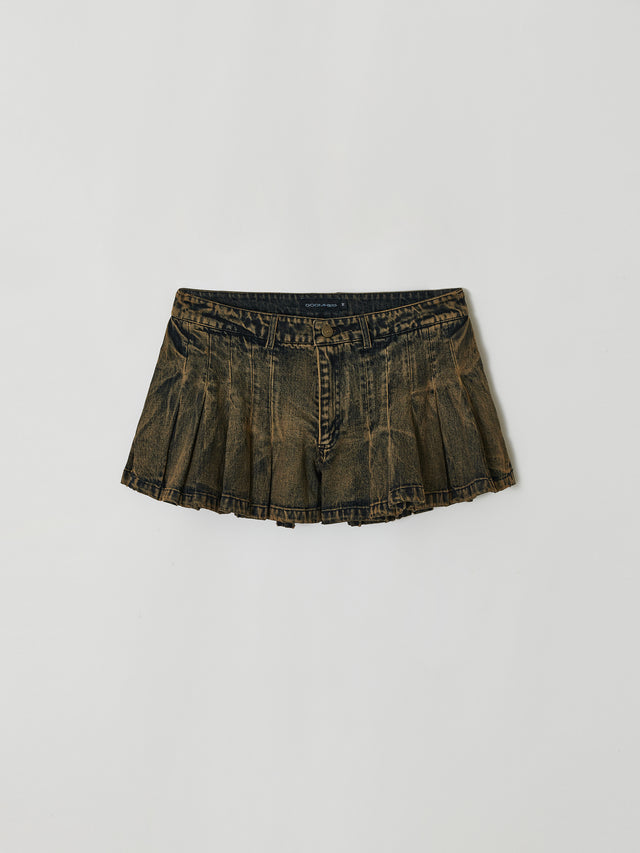 SS25 DENIM PLEATED SHORTS (-40%)
