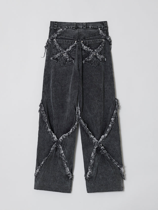 SS24 FRAY DOUBLE X BAGGY JEANS (-40%)