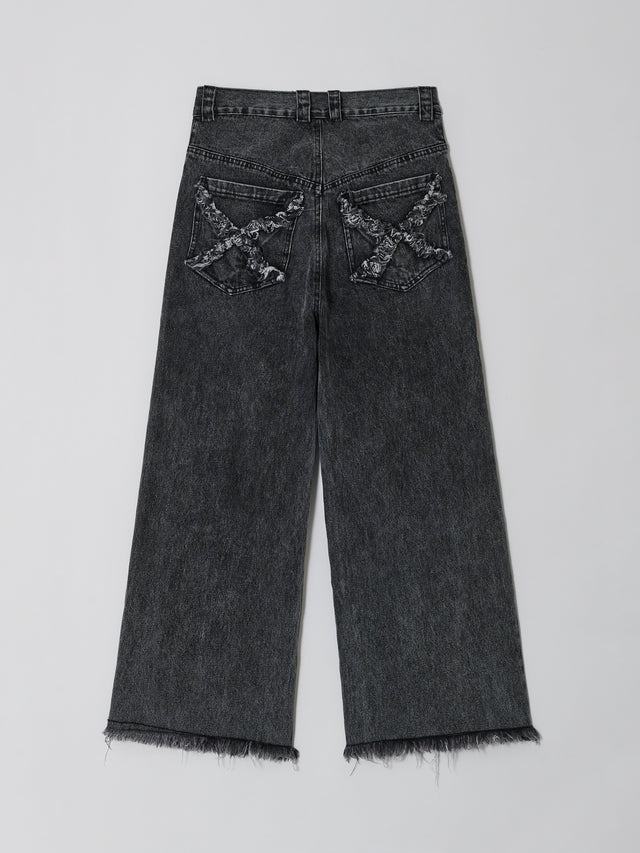 SS24 PLAIN BACK POCKET BAGGY JEANS (-40%)