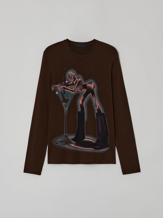 AW23 FURRY SKELETON PRINT LONG SLEEVES TOP (-30%)