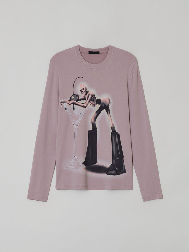 AW23 FURRY SKELETON PRINT LONG SLEEVES TOP (-30%)
