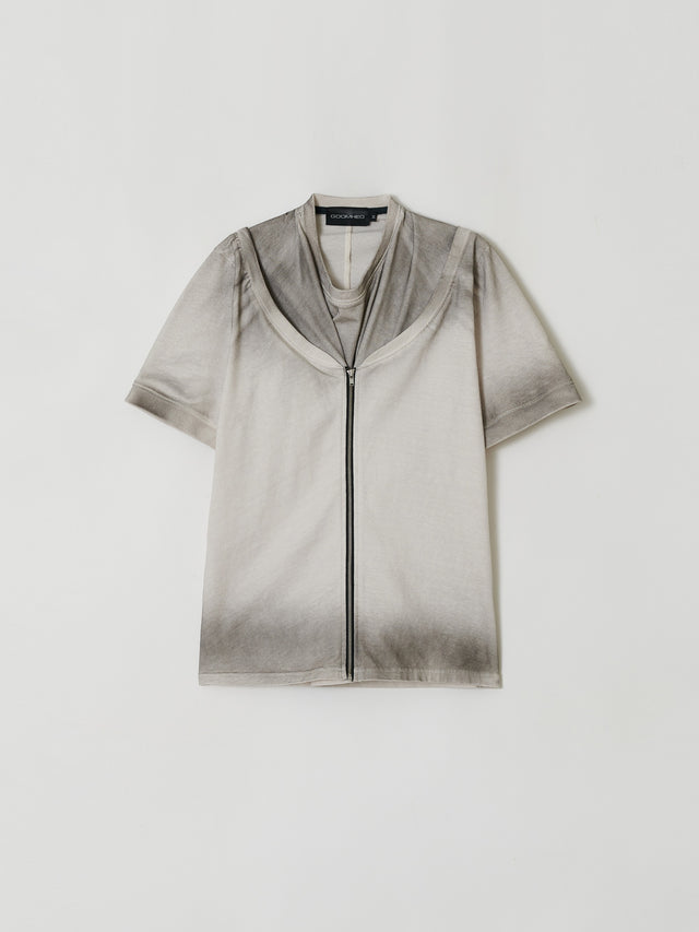 SS25 FRONT ZIP UP T-SHIRT (-30%)