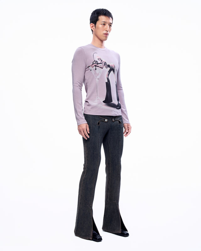 AW23 FURRY SKELETON PRINT LONG SLEEVES TOP (-30%)