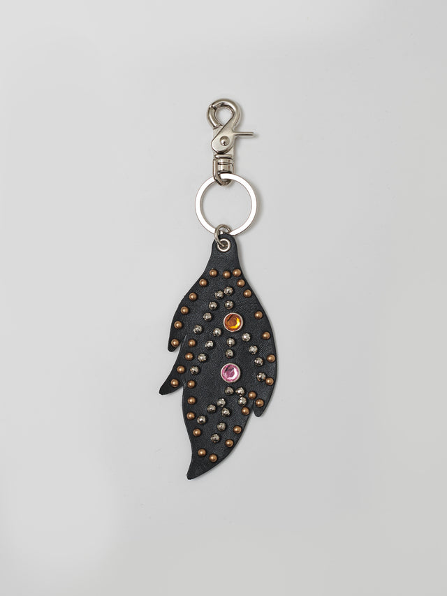 LEAF STUD KEY RING