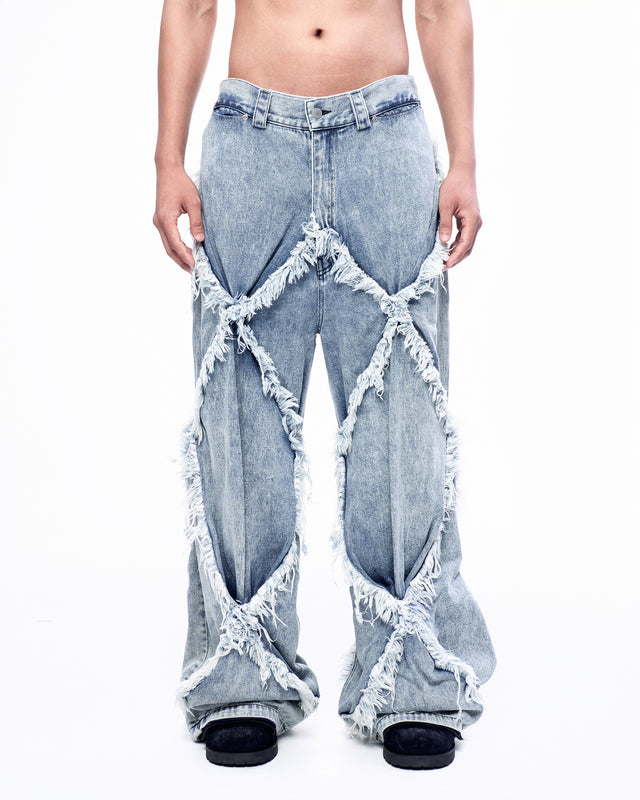 SS24 FRAY DOUBLE X BAGGY JEANS (-40%)