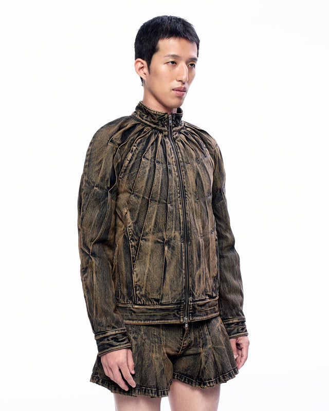 SS25 DENIM SUNRAY PLEAT JACKET (-20%)