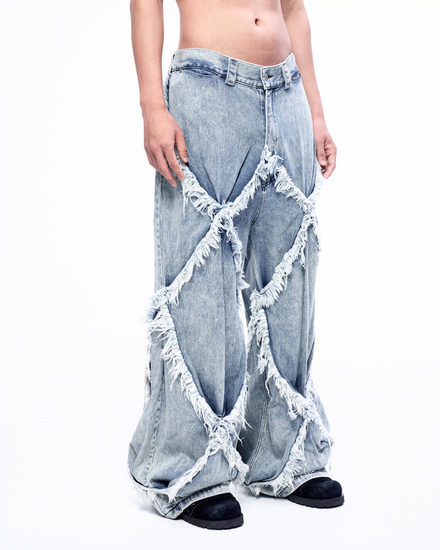 SS24 FRAY DOUBLE X BAGGY JEANS (-40%)