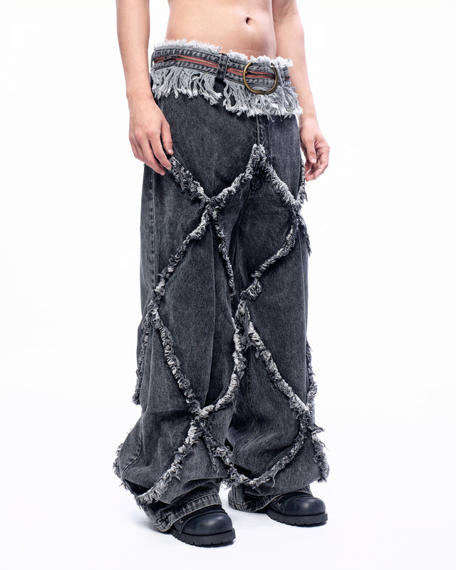 SS24 FRAY DOUBLE X BAGGY JEANS (-40%)
