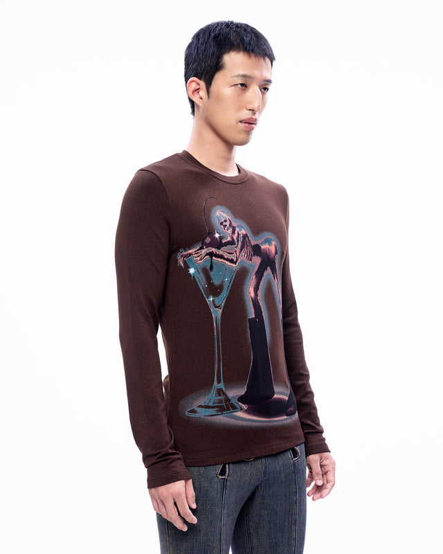 AW23 FURRY SKELETON PRINT LONG SLEEVES TOP (-30%)
