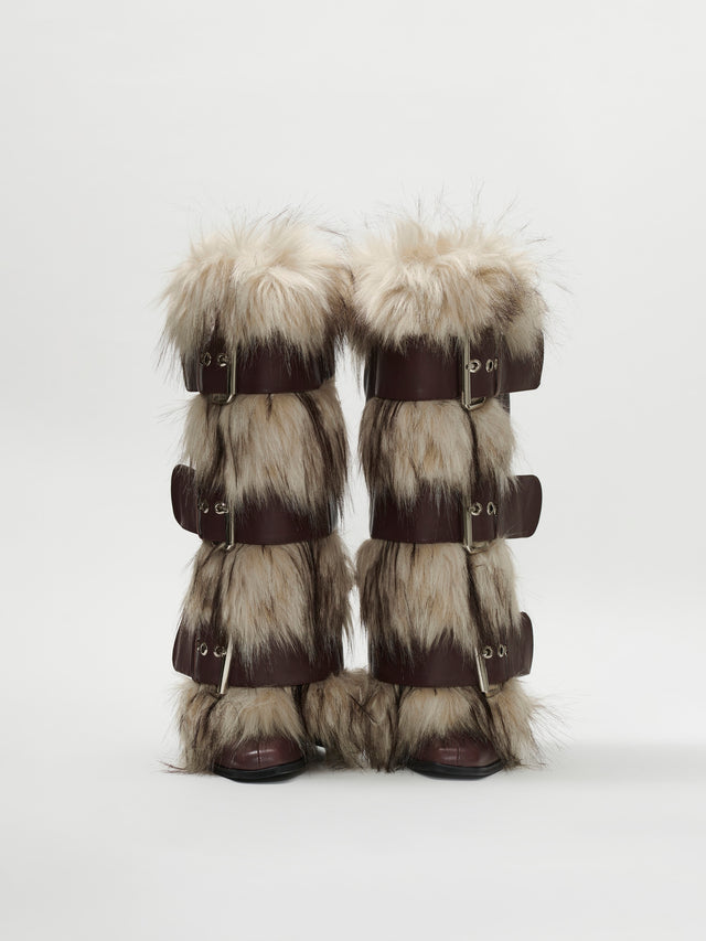 MULTI BUCKLE FUR BOOTS (-10%)