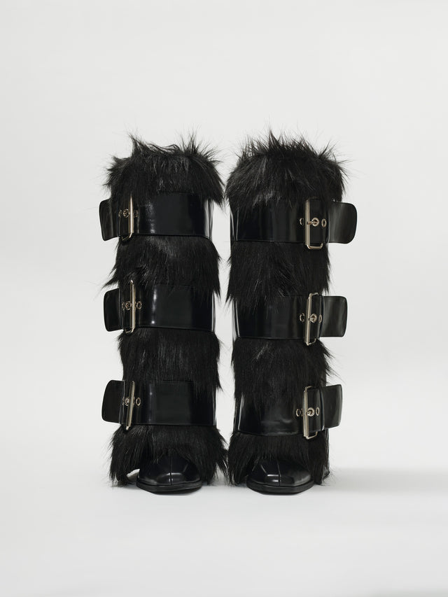 MULTI BUCKLE FUR BOOTS (-10%)