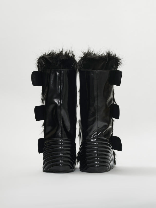 MULTI BUCKLE FUR BOOTS (-10%)