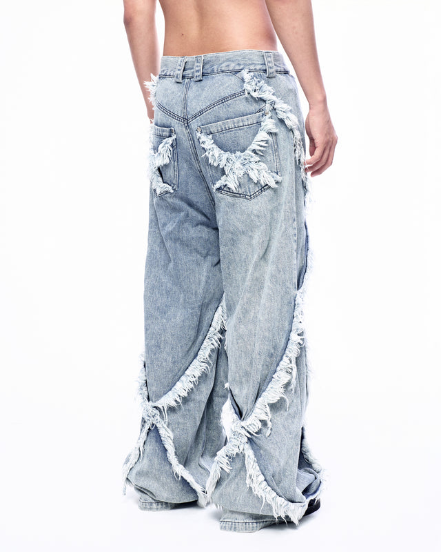 SS24 FRAY DOUBLE X BAGGY JEANS (-40%)