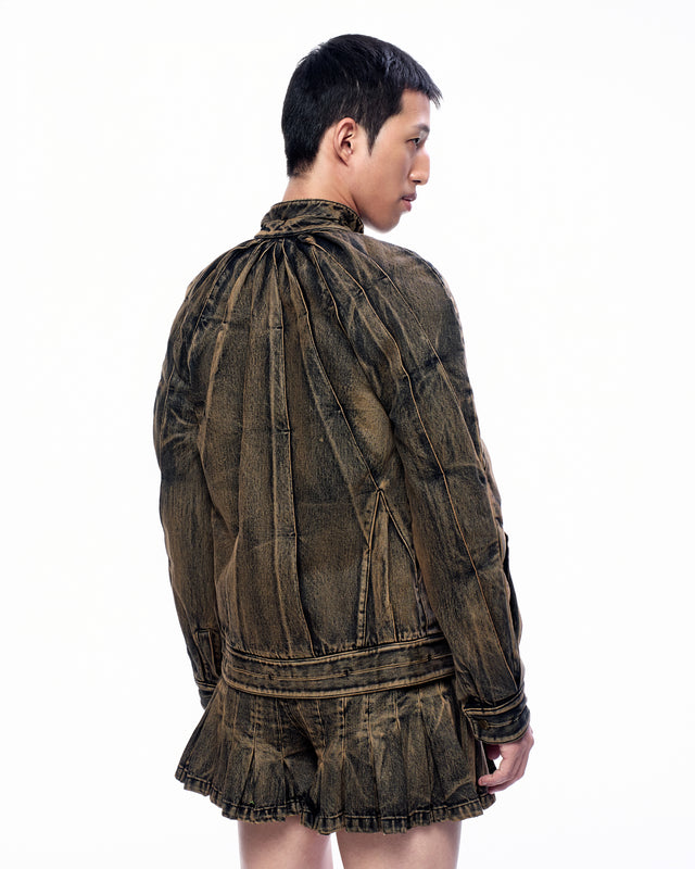 SS25 DENIM SUNRAY PLEAT JACKET (-20%)