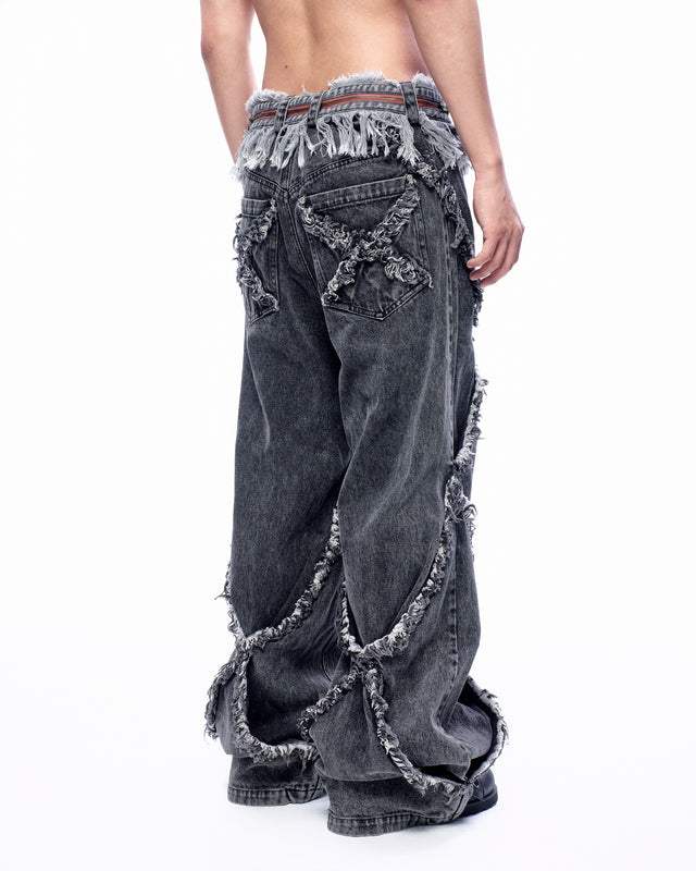 SS24 FRAY DOUBLE X BAGGY JEANS (-40%)