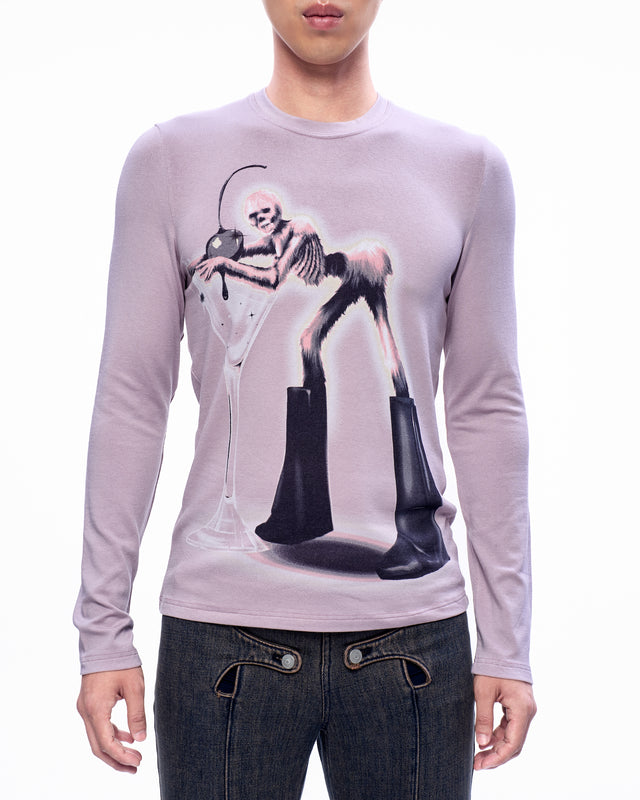 AW23 FURRY SKELETON PRINT LONG SLEEVES TOP (-30%)