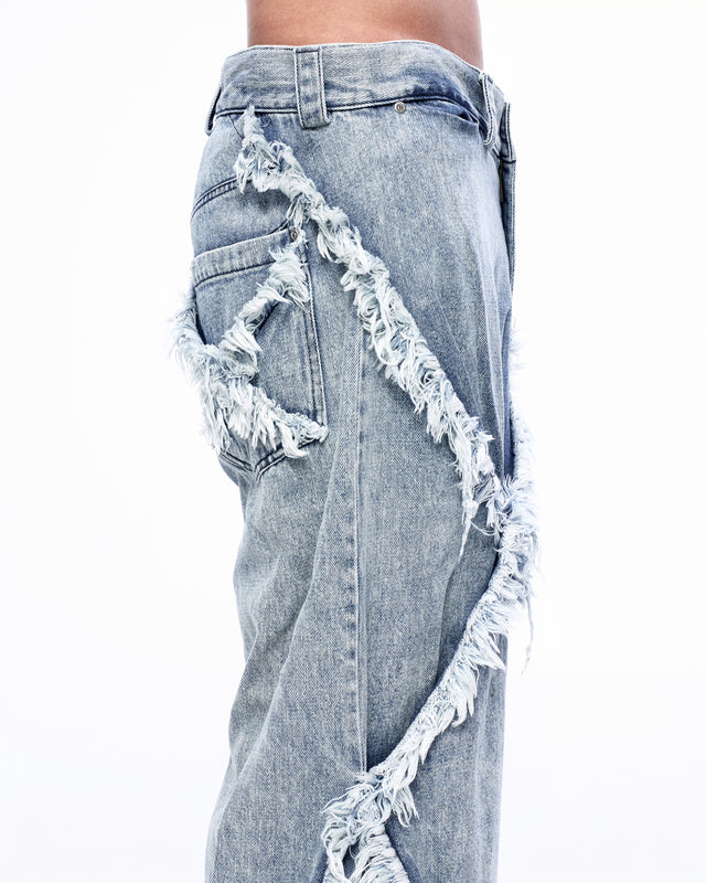 SS24 FRAY DOUBLE X BAGGY JEANS (-40%)