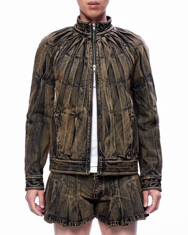 SS25 DENIM SUNRAY PLEAT JACKET (-20%)