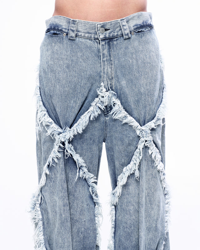 SS24 FRAY DOUBLE X BAGGY JEANS (-40%)