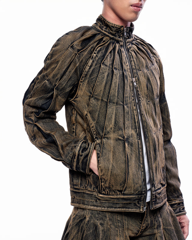 SS25 DENIM SUNRAY PLEAT JACKET (-20%)