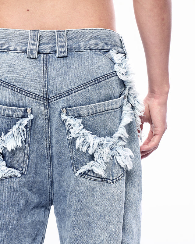 SS24 FRAY DOUBLE X BAGGY JEANS (-40%)