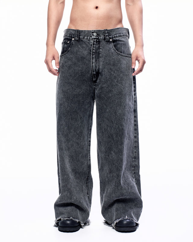 SS24 PLAIN BACK POCKET BAGGY JEANS (-40%)