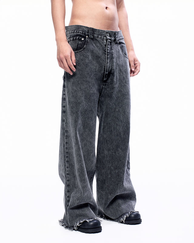 SS24 PLAIN BACK POCKET BAGGY JEANS (-40%)