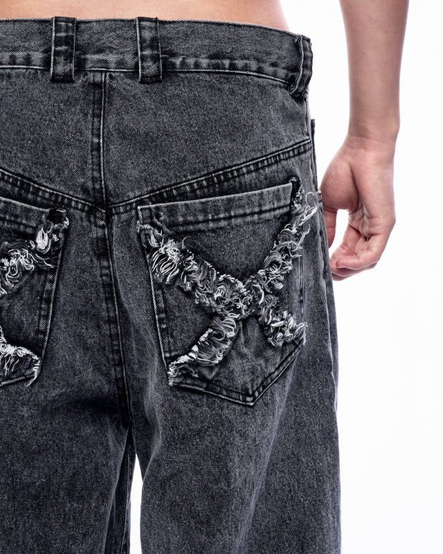SS24 PLAIN BACK POCKET BAGGY JEANS (-40%)