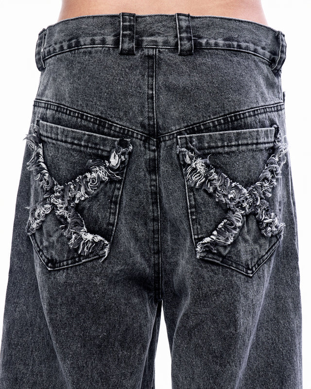 SS24 PLAIN BACK POCKET BAGGY JEANS (-40%)
