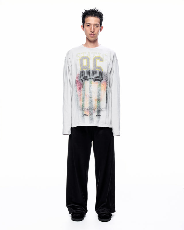 SS26 PLEATED LONG  SLEEVES T-SHIRT (-40%)