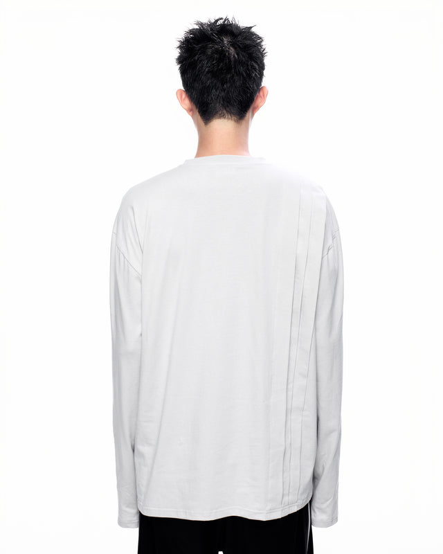 SS26 PLEATED LONG  SLEEVES T-SHIRT (-40%)