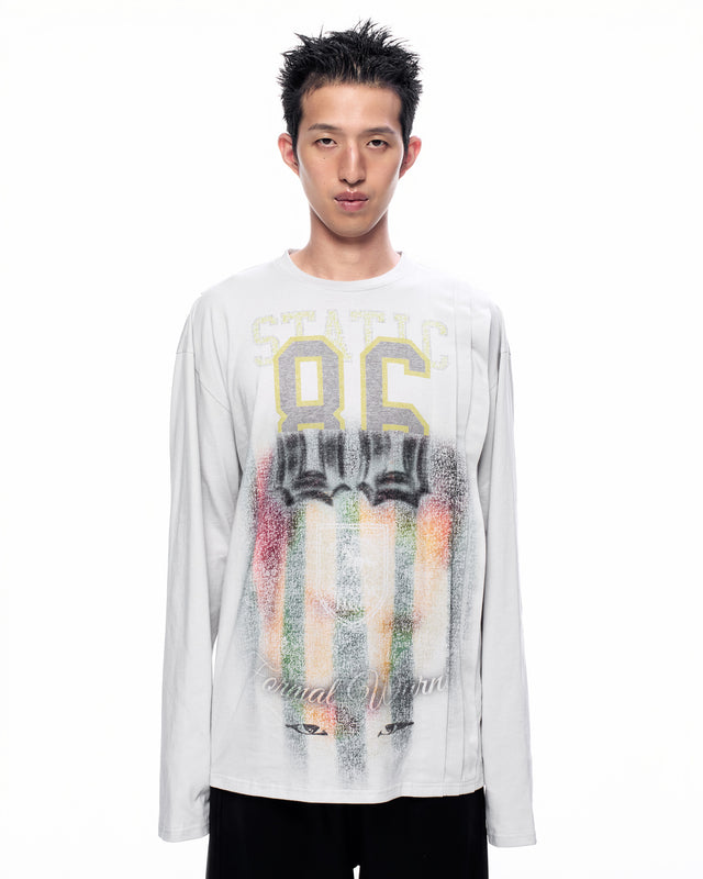 SS26 PLEATED LONG  SLEEVES T-SHIRT (-40%)