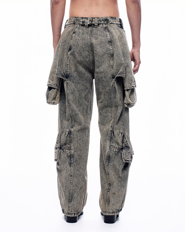 SS26 FLARED LAYER DOUBLE POCKET JEANS (-40%)